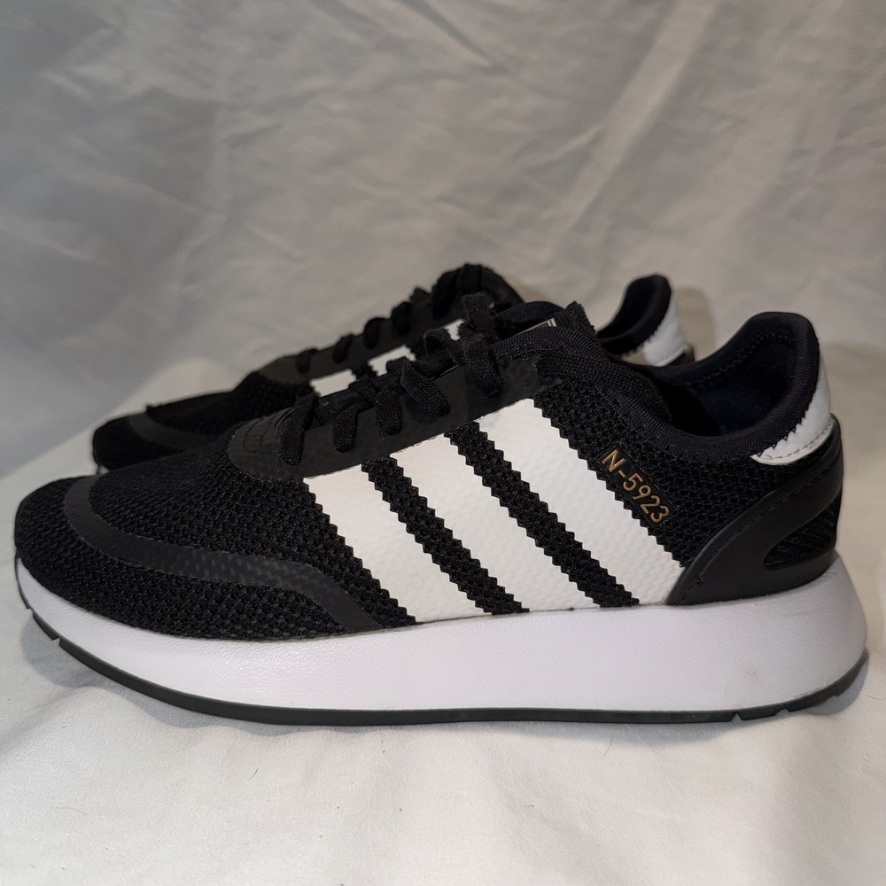 adidas N-5923‎ Black White Athletic Sneakers AC8544 Lace Up Mesh Comfort Men's
